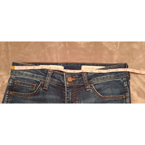 Anthropologie Picro Letterpress Mid-Rise Skinny Denim Jeans US 27 Split Ankle - Picture 6 of 14